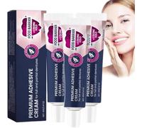 Colle dentaire sécurisée, crème adhésive pour dentier, coussin adhésif thermoplastique, adhésif pour dentier, kit de dentier souple, colle pour prothèses dentaires (3 pièces)