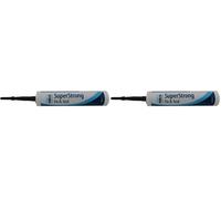 Colle élastique pour bassin et aquarium I AquaForte Superstrong MS Polymer, 290ml, noir I Étanchéifie facilement tout I Convient entre autres à l'EPDM et au PVC I Colle également sous l'eau (Lot de 2)