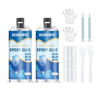 Colle Epoxy 100ml, 5 Minutes Colle Epoxy, Adhésif Résine Époxy Transparent, C-olle Époxy Bi-composant, Répare et C-olle Rapidement les Métaux, les Plastique, le Bois, les Tuiles, la fibre de verre