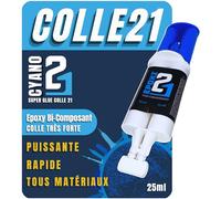 Colle Epoxy Bi-Composant Colle21 - 25 ml | colle Époxy Haute Performance pour Modélisme, Bricolage et Réparations Techniques (Colle Epoxy Bi-Composant 25ml)