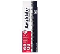 Colle époxy bi-composant - CYANOLIT - Araldite - Raprid rouge - 2 x 100 ml - Prise rapide - Haute résistance - Multi-matériaux