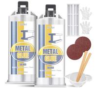 Colle Epoxy Métal Bi-composant 100ml, Colle Metal Extra Forte, Adhésif Métal Haute Résistance pour le Collage et la Réparation des Métaux, Aluminium, Acier Inoxydable, Fer, Plastiques et Céramiques