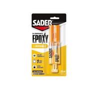 Sader Colle époxy bi-composant invisible – transparente, forte, tous supports – seringue 25 ml