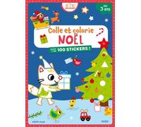 Colle et Colorie - Noël + de 100 stickers - Isabelle Jacqué - Fleurus - broché - Document jeunesse