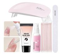 Colle Et Décolleur Pour Faux Ongles - Set De Durcissement Pour Pointes Acryliques,Kit De Manucure Avec Lampe UV Pour Salon Maison Filles École Noël Mariage Fête Halloween Femmes