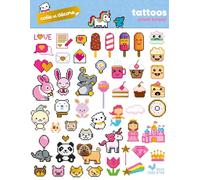 Colle et décore - Tattoos pixels kawaii