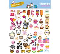 Colle et décore - Tattoos pixels kawaii