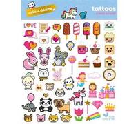 Colle et décore - Tattoos pixels kawaii Collectif (Illustration)
