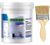 Colle étanche transparente pour salle de bain, mastic de colle forte étanche super invisible, outil de réparation de revêtement d'agent anti-fuite sans trace pour le toit du mur (500g)