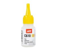 AUTO-PLAST PRODUKT APP C610 Colle cyanoacrylate forte | Colle liquide Super Glue | Idéale pour assembler le caoutchouc, les matières plastiques et le métal | Moyenne viscosité | 20 g