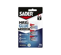 Colle extra forte - Transparente - Gel - Instantanée - Tous matériaux - Sader