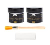 Colle feuilles d'or，YongBo Lot de 2 Flacons de Résine époxy 100 ml de Colle à Base d'eau Pour Feuille d'or Loisirs Créatifs (Colle à Dorure 50 ml/Pot)