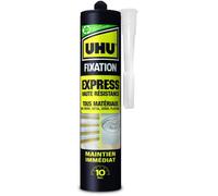 UHU Fixation express - Colle de montage ultra forte et rapide, blanche, cartouche 370g