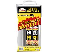Colle fixation ni clou ni vis - avec pistolet - 310 mL - Lot de 2