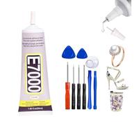 Colle Forte E7000 Ecran Smartphone Réparation, Glue Smartphone avec outils de réparation, Colle B7000 pour Ecran Tactile B 7000 Glue