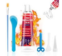 Colle haute température 100 ml, colle résistante à la chaleur, silicone haute température pour micro-ondes, four, cuisinière à induction, hotte aspirante, cuisinière électrique, voiture