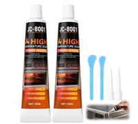Colle Haute Température Noir Mastic Silicone Ignifuge Résistant Chaleur Adhésif Réfractaire Étanche Pour Four Vitré Cheminée P