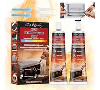 Colle Haute Température, Silicone Noir Haute Température, Colle Haute Temperature Four, Mastic Refractaire Convient pour Fours,Four à micro-ondes, plaque à induction,Foyers,50ml,2 Pièces