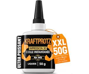 Colle Impression 3D Liquide 50 g - Super Glue Filament PLA ABS PETG TPU | dosage précis, transparente, imperméable, résiste à la chaleur, embout anti-dessèchement, modélisme, accessoires imprimante
