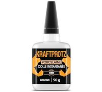 ARKA - KRAFTPROTZ CERAMIQUE 50 g | Colle instantanée extra forte | Colle céramique transparente | Super colle | Résistant à l'eau | Idéal pour la céramique, la faïence & la porcelaine