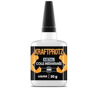 Colle liquide métal extra forte 50 g - super glue transparente XXL pour aluminium, acier, cuivre & fer - fluide & résistante à l’eau/chaleur - colle de précision pour réparations métal pro