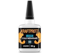 ARKA - KRAFTPROTZ GLAS 50 g | Colle instantanée extra forte | Colle transparente pour le verre | Super colle liquide | Résistant à l'eau | Application facile & tenue sûre