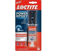 Loctite Colle Power Epoxy Rapide 5 Minutes 25 ml, Colle epoxy réajustable, colle forte résistante avec seringue auto-mélangeuse, colle résine epoxy transparente