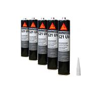 Colle mastic hybride SIKA Sikaflex 521 UV - Noir - 300ml - Lot de 5