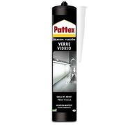 PATTEX Colle Fixation Verre , mastic de fixation pour éléments transparents, colle et jointe- Cartouche 300 gr