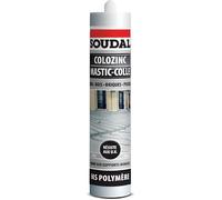 Mastic-colle polymère ZINC FIX pour collage zinc/zinc - 290 mL - gris SOUDAL