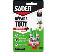 Colle Multi-Usages Répare Tout Extrême + - Forte Tous Matériaux - Super Glue Liquide - Intérieur/Extérieur - Réparation - Sans Odeur Ni Solvant - Transparente - 3 Tubes De 1g