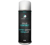 Colle Néoprène Aérosol 400ml | IRONTEK | 1 Aérosol | Haute adhérence, multi-supports, repositionnable, séchage express, résiste à l’eau | Pour réparation tissu, mousse, isolation, plafond, voiture