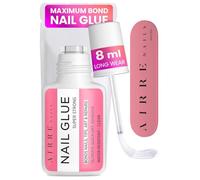 Colle ongles super forte acrylique - 8ml avec pinceau AIRRE et lime - Pour ongles pressés et réparation cassés