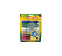 Crayola Colle pailletée 9 tubes multicolore lavable