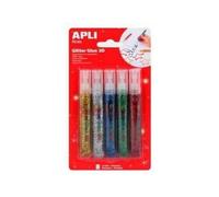 Colle Paillettes 5 Tubes Glitter Glue 3d