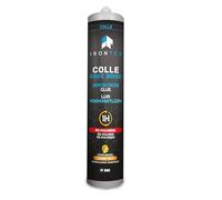 Colle Pare-Brise & Carrosserie IRONTEK 310 ML | MS Polymère Mastic Noire | Séchage Rapide 1H, homologuée Crash Test, sans solvant, sans Primaire | Haute adhérence, Multi-Supports, résistant UV
