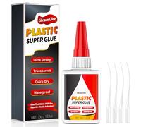 Colle Plastique 35g, Colle Ultra-Résistante pour Réparation Plastique - Haute Résistance, Adhésif Transparent Résistant à l'Eau et à la Chaleur pour PLA, Impression 3D, Jouets, Voiture, ABS, PVC, Kits