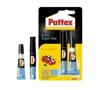 Colle plastique - Pattex - SOS Super Glue - Ultra résistante rapide transparente 2g plus 4ml