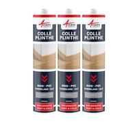 Colle plinthe, bois et carrelage, pose facile Gris securité - RAL 7004 290 ml x 3 - ARCANE INDUSTRIES