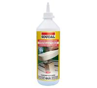 Colle pour bois - Soudal - 66A - 250 ml - Polyuréthane liquide - Résistance à l'eau D4 - Force de liaison élevée