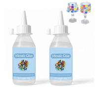 Colle pour carrelage en mosaïque époxy non toxique à séchage rapide 2x100ml imperméable résistant aux UV pour céramique, verre, bois, plastique, artisanat DIY, adhésif à forte adhérence