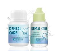 Colle Pour Couronne Dentaire, Colle Dentaire Temporaire, Kit Réparation Dentaire, Ciment Dentaire Semi-permanent, Pansement Dentaire, Facile à Appliquer, Adhésif Prothèse Dentaire Professionnel