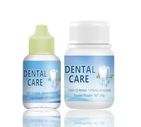 Colle Pour Couronne Dentaire, Kit Réparation Dentaire | Ciment Dentaire Definitif, Ciment Dentaire Semi-permanent, Séchage Rapide, pour Refixer Couronnes et Bridges Dentaires
