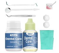 Colle Pour Couronne Dentaire, Pansement Dentaire, Ciment Dentaire Semi-permanent, Séchage Rapide, Facile à Appliquer, Kit Réparation Dentaire