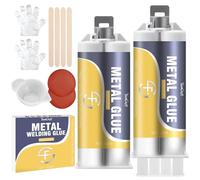 Colle pour métal 100 ml, colle liquide métal 2K, colle métal extra forte pour réparer métal, acier inoxydable, plastique, bois, céramique, colle époxy résistante à l'eau et à la chaleur
