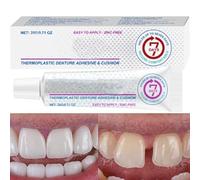 Colle pour prothèses - Adhésif pour prothèse thermoplastique | Reliner pour prothèse thermoplastique longue tenue | Colle pour prothèses de 20 g | Retient et resserre les prothèses et les prothèses