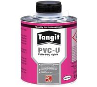 TANGIT Colle PVC U Eau Non Potable, colle pour tuyaux en PVC rigide, colle pour raccord de canalisations transportant des fluides gazeux ou liquides-Boite avec pinceau applicateur 250 gr