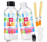Colle Puzzle Transparente - Kit Conservation 200ml avec Applicateur Précis, Séchage Rapide, Non Toxique, Soluble dans l'eau, pour 5000 Pièces, Idéale pour Encadrement, Accessoires de Puzzle Adultes