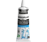 Colle PVC - GEB - Gebsoplast Gel Plus - 125ml - Résistante aux produits chimiques - Adhésif polyvalent