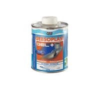 colle pour raccord en pvc rigide - geb gebsoplast gel plus - flacon 1 litre - avec pinceau